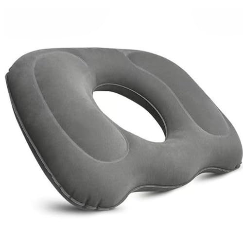 GuiLuc Flotador Almorranas, Cojín para Coxis, Cojín Hemorroides Mujer/Hombre, Inflable Y Fácil De Transportar, Se Adapta A Cualquier Silla, Alivia El Dolor, Ideal para Usar En Casa, Oficina O Coche