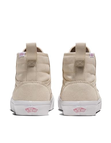 Vans Vans Women's Ashwood Hi Decon Shoe | High Top Fashion Sneakers with Padded Ankle Support, Satin Lace Oatmeal, 7