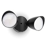 LUTEC 6222B 2500 Lumen 32 Watt 28 LED Dual-Head Floodlight Outdoor, Full Metal Design, Waterproof Ex
