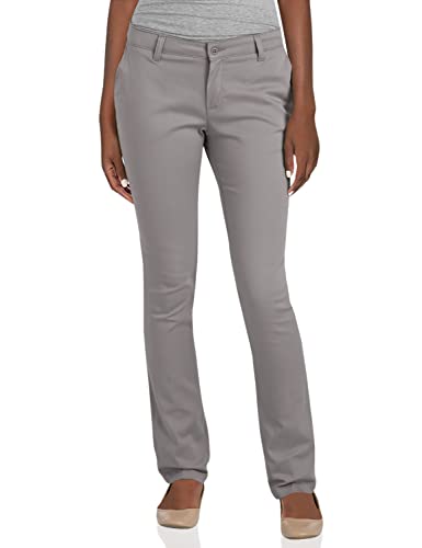 Dickies Juniors Stretch Straight Leg Pant, Silver/Gray, 11 #TOP24