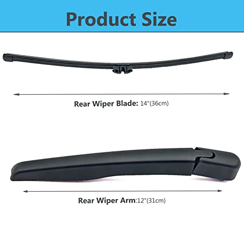 Rear Window Wiper Arm & Blade Replacement for Ford EDGE 2015-2020, Factory OE Style Back Window Wiper Arm Blade Set, Replacement OEM: FT4Z-17526-A, FT4Z-17528-A by DAZOM - Image 3