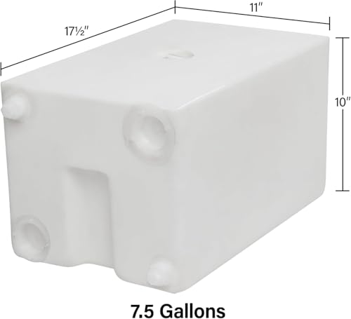 Image of 7 Gallon RV Fresh Water Tank, Potable Water Storage Tank for Drinking, Cooking, Cleaning, Showering, for Campers, Trailers, Motorhomes, RVs, Cube Shape, 17.5 inch x 11 inch x 10 inch (WT-5600)