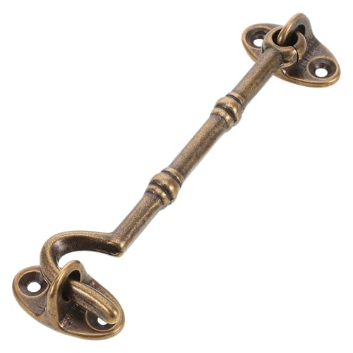 Levemolo Heavy Duty Hook and 4.1in Brass Door Latch Hook Set for Gate Window and Interior Use