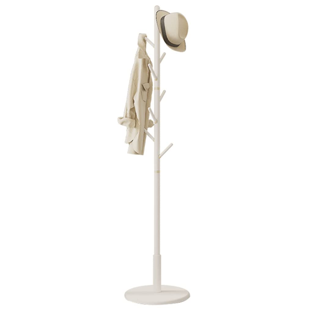 Porte-Manteau autoportant en Bois Blanc Réglable Vestiaire Entrée