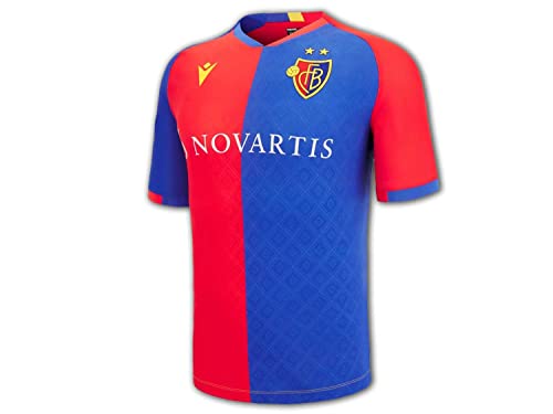 Macron FC Basilea 22 23 - Camiseta para el hogar, color rojo y azul Cover