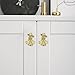 T Tulead Goldfish Animal Cabinet Pull Knobs Brass Drawer Dresser Handle Knob Decorative Furniture Hardware 2PCS with Screws