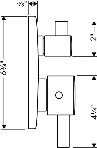 S Thermostatic Trim with Volume Control