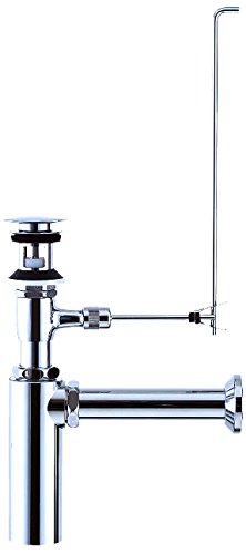 LIXIL(リクシル)INAX 洗面器・手洗器用セット金具 ポップアップ式排水金具(呼び径32mm) 壁排水ボトルトラップ(排水口カバー付) LF-706PAC