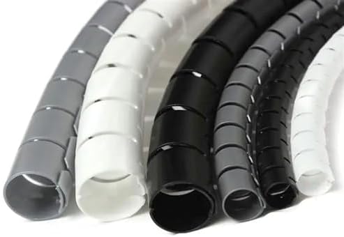 Spiral Cable Wrap, Spiral Cable Sleeve 1.5m Multicolor 10-30mm ID(Black,25mm Inside Diameter) - 4