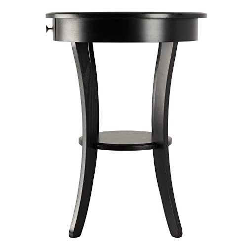 Winsome Wood Sasha Accent Table, Black, 20.00 X 20.00 X 27.00 Inches #TOP3