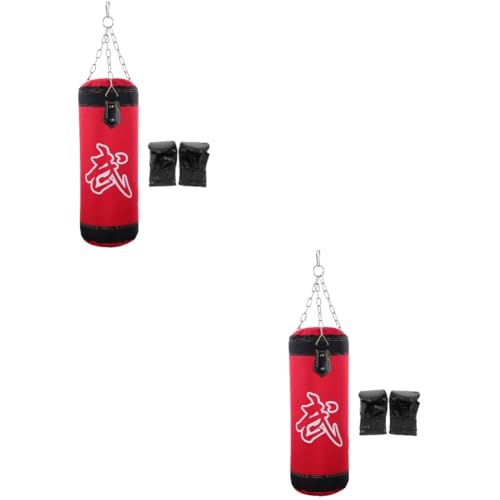 Happyyami 2 Juegos Juego De Sacos De Arena Bolsa De Patadas Saco De Arena De Kárate Sacos De Arena De Fitness Bolsa De Deporte Pateando Sacos De Arena Bolsa De Arena De Fitness Rojo PU