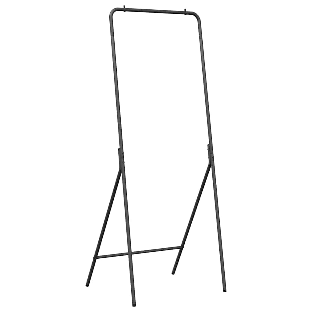 Stojak na ubrania stal 60 x 53 x 155 cm z półkami, czarny
