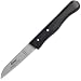 Produktbild Clauss Küchenmesser aus Solingen, Gemüsemesser klein mit ergonomischem Holzgriff aus Buche in schwarz und doppelten Nietstiften, scharfe gerade Klinge, 17 cm, CL-20004