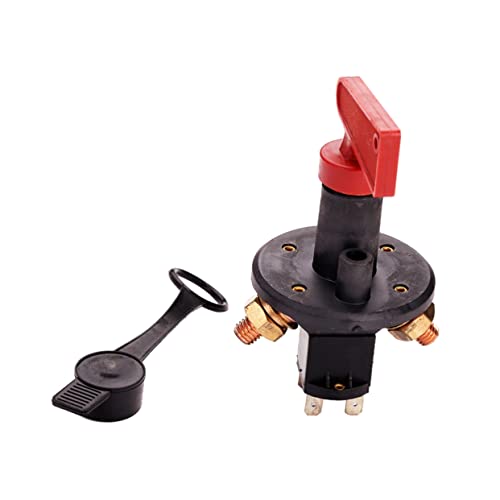 PartyKindom Car Battery Disconnect Switch 150a Marine Battery Blackout Isolator 12v/24v Solid Brass Components