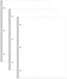 (3-Pack) 3-Hole Dotted Paper Refills, Letter Size Dot Grid Loose-Leaf Paper, 300Sheets/600Pages, 100gsm White Paper, 8.5'' x 11''
