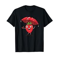 Fun Strawberry with Umbrella Graphic for a Cool Costume T-Shirt