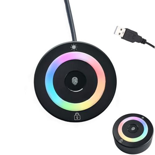 USB Fingerprint Reader Fingerprint for Windows10/11, Tap and Go with 360° Touch with 5ft Extension Cable-Windows Password Free Operation Windows Hello Automatic Driver Installation