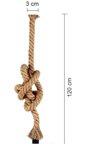 Image of Edison lamp Rope Hanging /Pendant Vintage Industrial loft, E27 Holder, Decorative, Beige Color. 1 Meter ((Pack of 2 with Bulb))