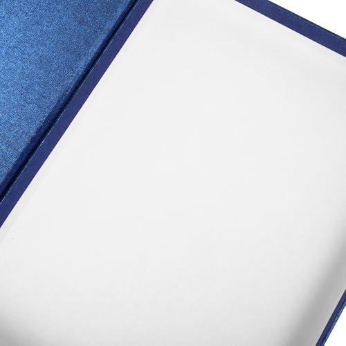 Boîte présent rigide et élégante bleue 30 cm pour la valorisation de bijoux et cosmétiques