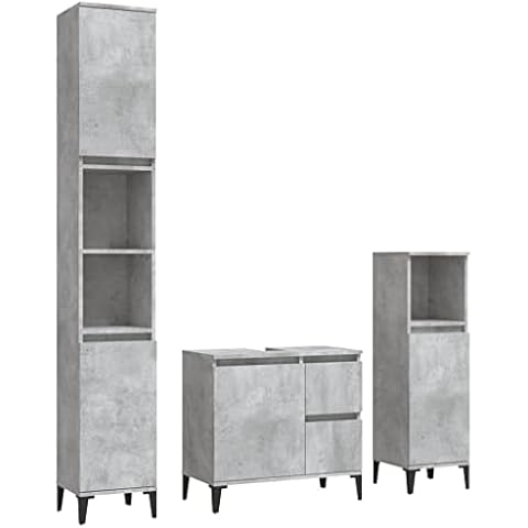 vidaXL Ensemble d'Armoires de Salle de Bain Cover