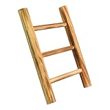 Homoyoyo Toallero Tipo Escalera de Madera Rústica Quemada, Organizador Funcional