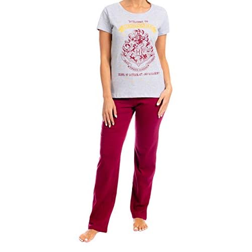 HARRY POTTER Pijama para Mujer Hogwarts Rojo X-Large