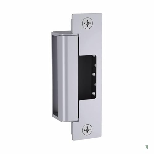 HES 1500C Complete Pac Electric Strike for Cylindrical or Mortise latchbolt Locks, Fire Rated, Includes 1J, 1K, 1KD and 1KM faceplates, Satin Stainless Steel (630), Dual Voltage (12/24 VDC)
