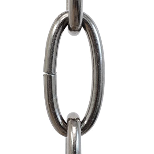 Image of RCH Hardware CH-ST63-U57-GUN Steel Chandelier Chain 3 Gauge, Gunmetal (1 Foot)