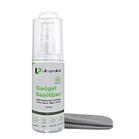 UltraProlink UM0007 Universal Screen Cleaning & Sanitizer Kit | for Smartphones, Tablets, Eyeglasses, E-Readers, LED, LCD & TVs | Includes 1 Bottle of 200ml | 1 x Micro Fibre Cloth