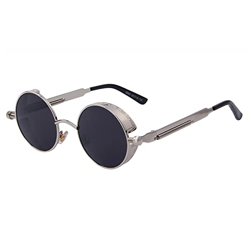Image of RazMaz Round Steampunk Designer Brand Sunglasses | Elegant And Fashionable Design for Women & Men | Stylish Polarized Lens | UV400 Protected