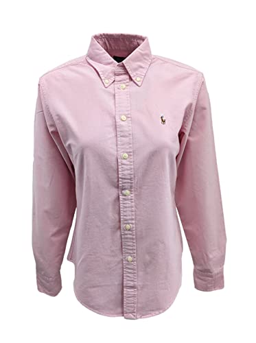 POLO RALPH LAUREN Damen Oxford-Hemd mit Knopfleiste und langen Ärmeln,...
