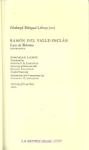 Luces de Bohemia =: Bohemian lights : esperpent... 0292746091 Book Cover