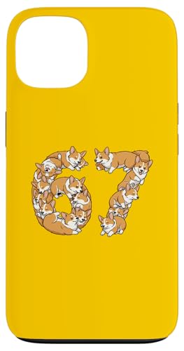 Funny Corgi Loaf Dog 6 7 Meme Six Seven Pembroke Welsh Corgi Case for iPhone 13