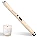 Aouply Candle Lighter, Rechargeable USB Electric Lighter, Windproof Flameless, LED Display, Battery Indicator for BBQ, Grill, Camping, Fireplace, Stove, Parties(Champagne Gold)