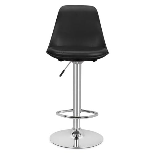 Image of DPI Modern Height Adjustable and 360 Degree Revolving Bar Stool | Kitchen Chair Suitable for Kitchen Cafeteria Dining Office Shops | (1, BLK)