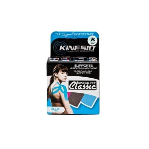 Kinesio vuxna Tape Classic enkelrulle, blå, 5 x 400 cm, KIN/008