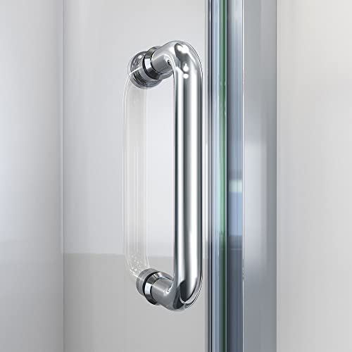 Dreamline Flex 32 In. D X 32 In. W X 78 3/4 In. H Pivot Shower Door, Base, And White Wall Kit In Chrome #TOP4