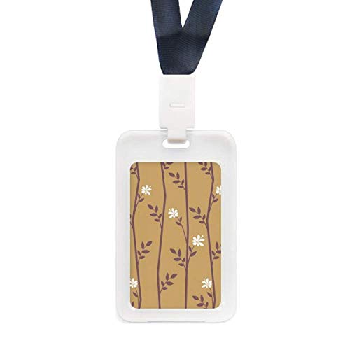 Étui de protection transparent pour cartes d'identité et de crédit avec motif fleurs élégant