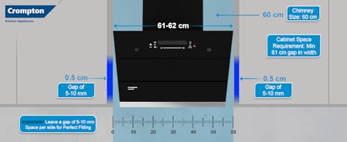 Image of Crompton QuietPro Plus BLDC 1700m3 /hr 60cm Slant Chimney| Filterless Intelligent Autoclean| Built In Oil Collector| Touch+Motion Sensor Control|10Yrs Motor & 2Yrs Overall Warranty (CHD-QPPI60FLE-IND)