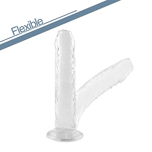 Dildo Transparent,20cm Big Dildo mit Starke Saugnapf,Sexspielzeug für Frauen und Männer – Bild 4