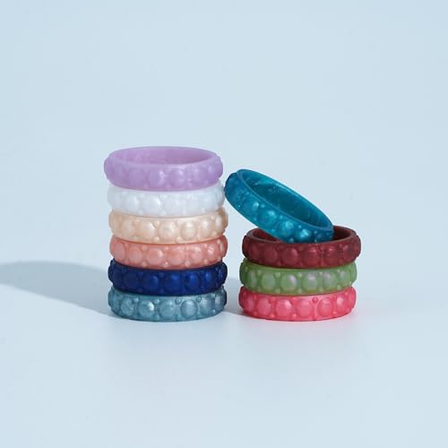 10/6/4 Packs Silicone Rings for Women - Women's Thin and Stackable Wedding Bands - Rubber engagement rings - Diamonds Collection4