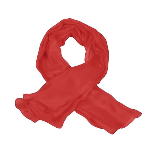 TOUTACOO, Bufanda para Mujer, Foulard Cuadrado 100% Seda Rojo