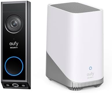 Video Doorbell E340 (with HomeBase 3), 2K Full HD Dual Cameras&Head-to-Toe View,Wired/Battery Power,Delivery Guard,Color Night Vision,Two-Way Talk, Local Expandable Storage up to 16TB