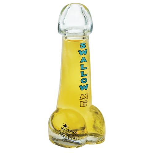 Funny Swallow Me Las Vegas Shot Glass for Men & Women Unique Bachelor Party Shot Glasses White Elephant Gag Gifts for Birthday Christmas Novelty Gift Idea for Co-Workers Friends Family