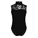 iEFiEL Vestito da Balletto Leotard per Bambine Body da Ginnastica Artistica Danza Classica Abito da Ballo Allenamento Esercizio Performace Lezione Dancewear 5-14 Anni Nero 13-14 Anni