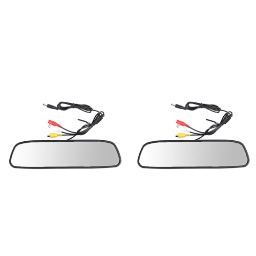 Moniteur rétroviseur DVR 4,3 pouces et caméras embarquées pour voiture x2