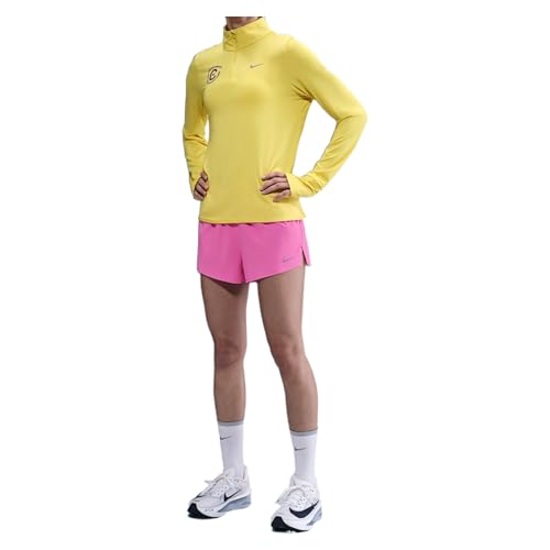 Image of Nike Swift Women's Dri-FIT Mid-Rise 2.5" Brief-Lined Running Shorts (Playful Pink)