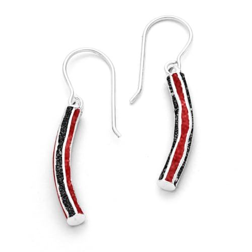 Boucles d'oreilles Jeu de vagues en sable de lave, un souvenir de l'océan