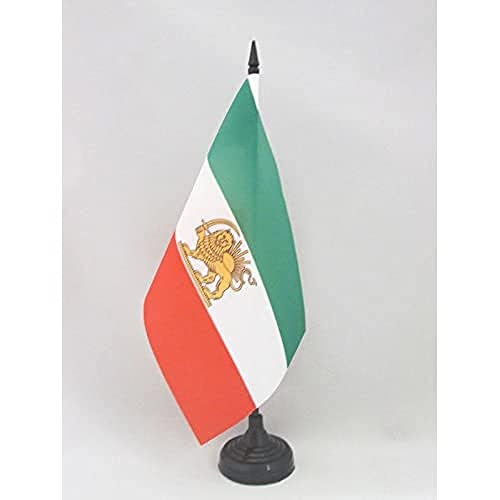 AZ FLAG - Tischflagge Iran Alt - 21x14 cm - Iranische Tischfahne 14 x 21 Cm - Flaggen