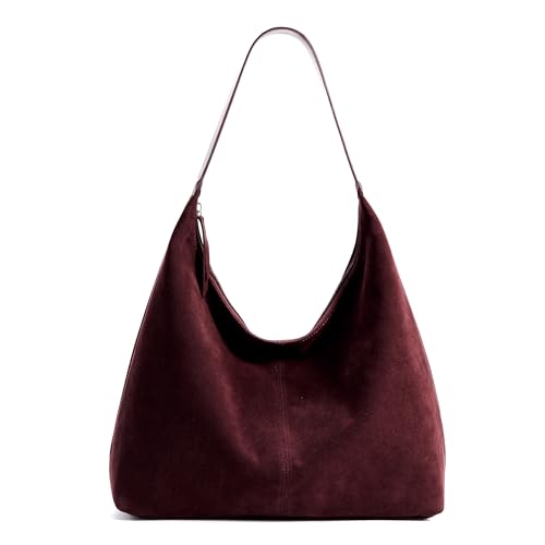 KALIDI Damen Shopper Handtasche Schultertasche Wildleder Tote Bag...